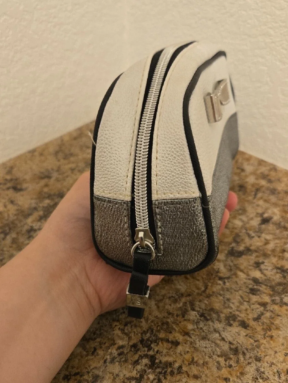 Women's Cosmetic Pouch with Bow Accent